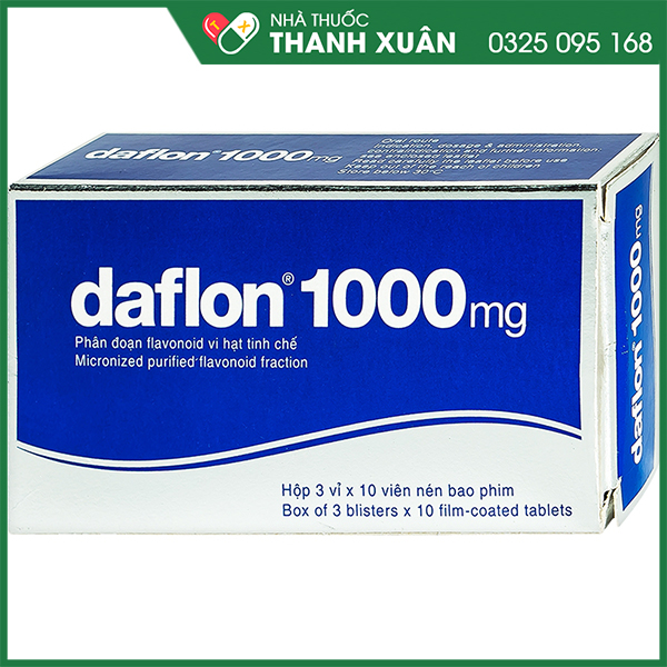 Daflon 1000mg - Điều trị trĩ cấp và suy dãn tĩnh mạch
